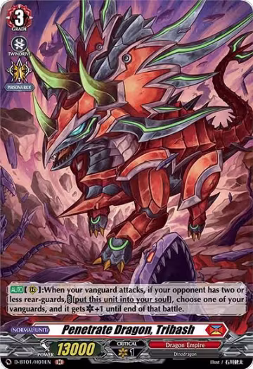 Penetrate Dragon, Tribash (Holo) (D-BT01/H01EN), D-BT01: Genesis of the Five Greats — Vanguard card price