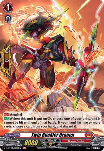 Twin Buckler Dragon (Holo) (D-BT01/H03EN), D-BT01: Genesis of the Five Greats — Vanguard card price