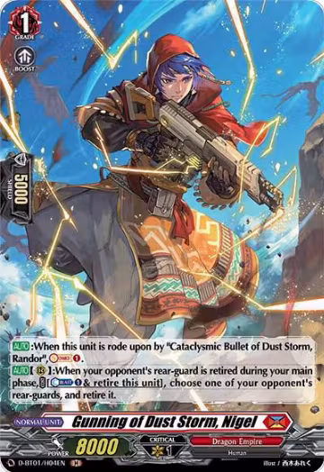 Gunning of Dust Storm, Nigel (Holo) (D-BT01/H04EN), D-BT01: Genesis of the Five Greats — Vanguard card price
