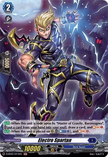 Electro Spartan (Holo) (D-BT01/H11EN), D-BT01: Genesis of the Five Greats — Vanguard card price