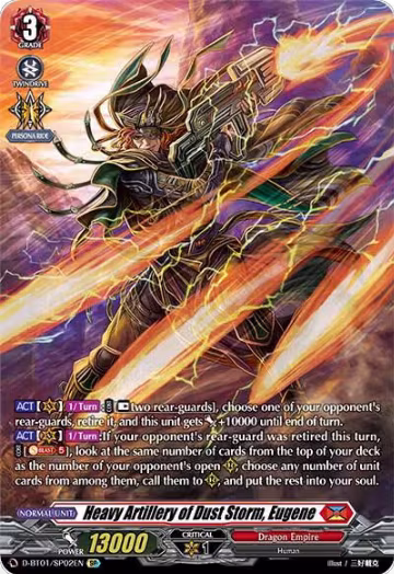 Heavy Artillery of Dust Storm, Eugene (SP) (D-BT01/SP02EN), D-BT01: Genesis of the Five Greats — Vanguard card price
