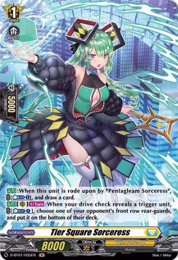 Tier Square Sorceress (Holo) (D-BT01/H35EN), D-BT01: Genesis of the Five Greats — Vanguard card price