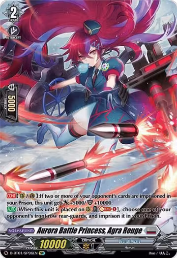 Aurora Battle Princess, Agra Rouge (SP) (D-BT01/SP06EN), D-BT01: Genesis of the Five Greats — Vanguard card price