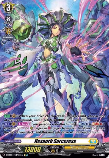 Hexaorb Sorceress (SP) (D-BT01/SP08EN), D-BT01: Genesis of the Five Greats — Vanguard card price