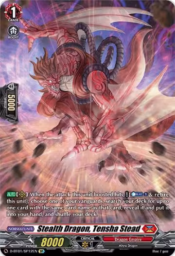 Stealth Dragon, Tensha Stead (SP) (D-BT01/SP12EN), D-BT01: Genesis of the Five Greats — Vanguard card price