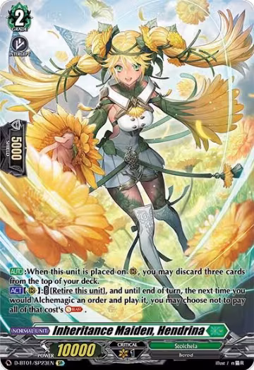 Inheritance Maiden, Hendrina (SP) (D-BT01/SP23EN), D-BT01: Genesis of the Five Greats — Vanguard card price