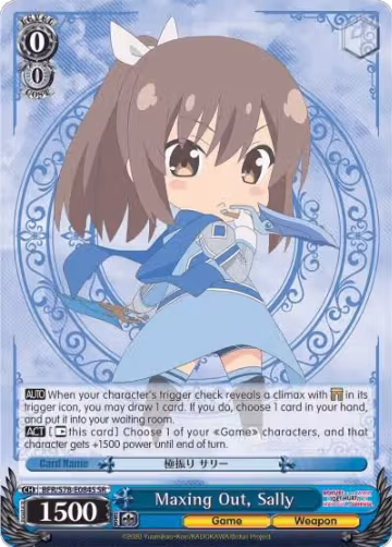 Maxing Out, Sally (SR) (BFR/S78-E084S SR), I Don't Want to Get Hurt, so I'll Max Out My Defense — Weiß Schwarz card price