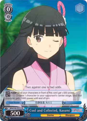 Cool and Collected, Kasumi (BFR/S78-TE12 TD), I Don't Want to Get Hurt, so I'll Max Out My Defense — Weiß Schwarz card price