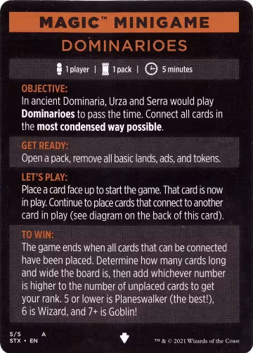 Magic Minigame: Dominarioes (5), Strixhaven: School of Mages — Magic card price