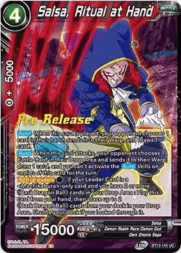 Salsa, Ritual at Hand (BT13-145), Supreme Rivalry Pre-Release Cards — DB Super card price