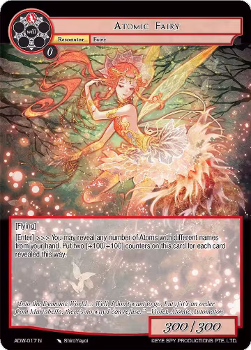 Atomic Fairy (ADW-017), Assault into the Demonic World — Force of Will card price