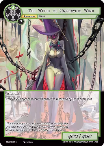 The Witch of Unblowing Wind (ADW-059), Assault into the Demonic World — Force of Will card price