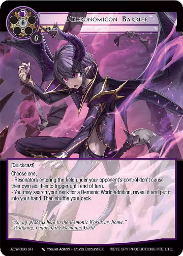 Necronomicon Barrier (ADW-066), Assault into the Demonic World — Force of Will card price