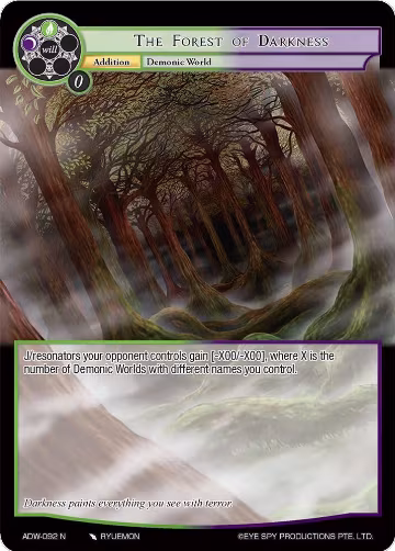The Forest of Darkness (ADW-092), Assault into the Demonic World — Force of Will card price