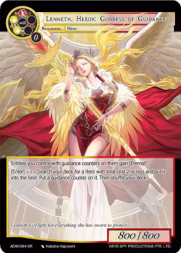 Lenneth, Heroic Goddes of Guidance (ADW-084), Assault into the Demonic World — Force of Will card price