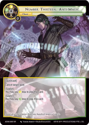 Number Thirteen, Anti-Magic (ADW-088), Assault into the Demonic World — Force of Will card price