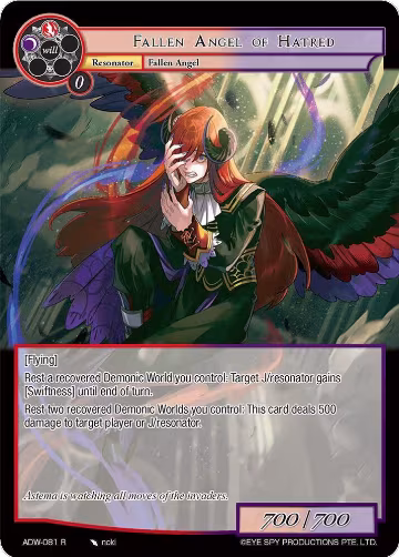 Fallen Angel of Hatred (ADW-081), Assault into the Demonic World — Force of Will card price