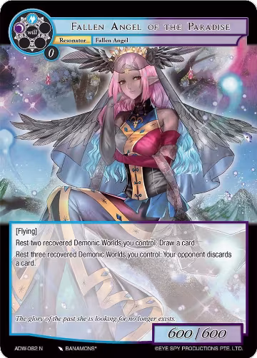 Fallen Angel of the Paradise (ADW-082), Assault into the Demonic World — Force of Will card price