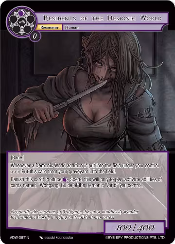 Residents of the Demonic World (ADW-067), Assault into the Demonic World — Force of Will card price