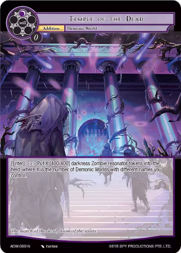 Temple of the Dead (ADW-069), Assault into the Demonic World — Force of Will card price