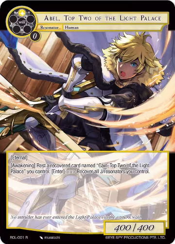 Abel, Top Two of the Light Palace (ROL-001), Rebirth of Legend — Force of Will card price