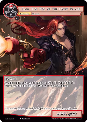 Cain, Top Two of the Light Palace (ROL-006), Rebirth of Legend — Force of Will card price