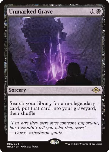 Unmarked Grave (106), Modern Horizons 2 — Magic card price