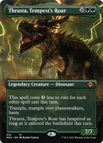 Thrasta, Tempest's Roar (Borderless) (318), Modern Horizons 2 — Magic card price