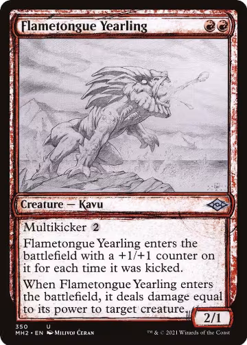 Flametongue Yearling (Showcase) (350), Modern Horizons 2 — Magic card price