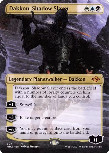 Dakkon, Shadow Slayer (Borderless) (304), Modern Horizons 2 — Magic card price