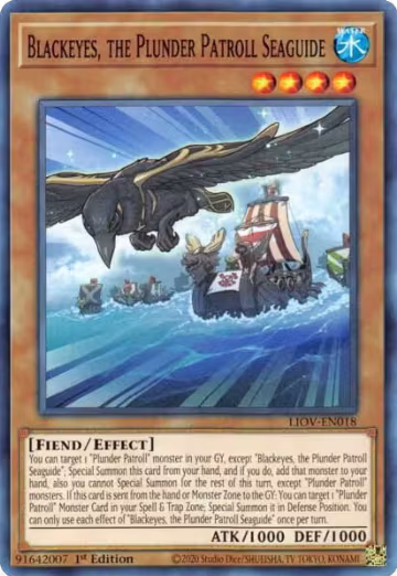 Blackeyes, the Plunder Patroll Seaguide (LIOV-EN018), Lightning Overdrive — Yu-Gi-Oh! card price