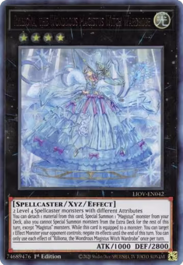 Rilliona, the Wondrous Magistus Witch Wardrobe (LIOV-EN042), Lightning Overdrive — Yu-Gi-Oh! card price