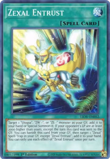 Zexal Entrust (LIOV-EN052), Lightning Overdrive — Yu-Gi-Oh! card price