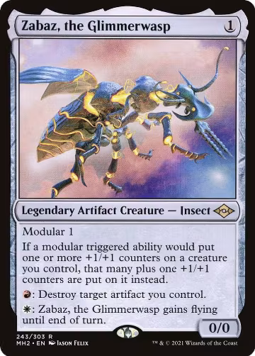 Zabaz, the Glimmerwasp (243), Modern Horizons 2 — Magic card price