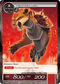Sabretooth Tiger (1-063), The Dawn of Valhalla — Force of Will card price