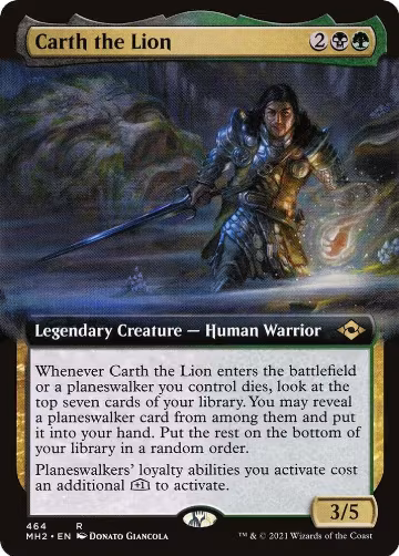 Carth the Lion (Extended Art) (464), Modern Horizons 2 — Magic card price