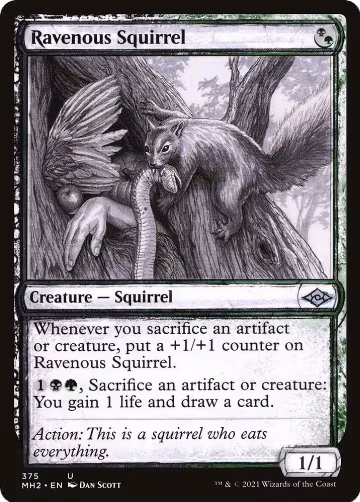 Ravenous Squirrel (Showcase) (375), Modern Horizons 2 — Magic card price