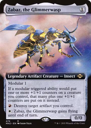 Zabaz, the Glimmerwasp (Extended Art) (474), Modern Horizons 2 — Magic card price