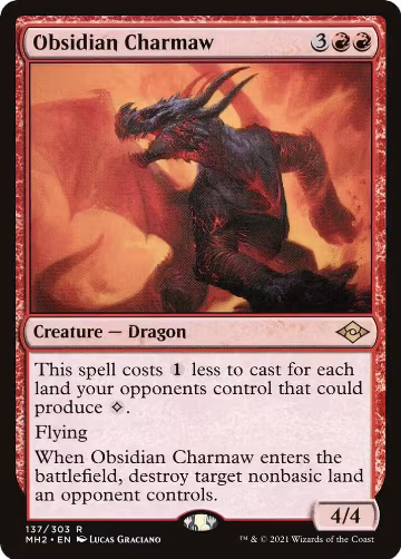Obsidian Charmaw (137), Modern Horizons 2 — Magic card price