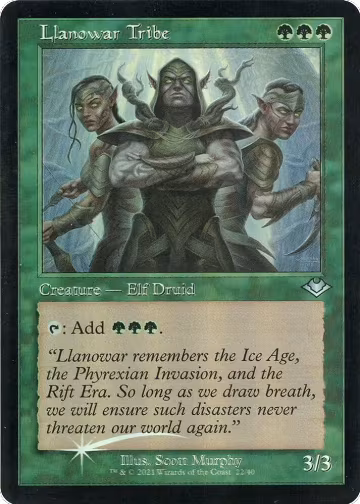 Llanowar Tribe (Retro Frame) (Foil Etched) (22), Modern Horizons — Magic card price