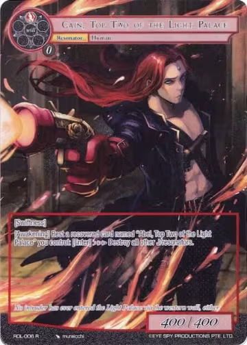 Cain, Top Two of the Light Palace (Full Art) (ROL-006), Rebirth of Legend — Force of Will card price