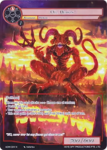 Oil Demon (Full Art) (ADW-024), Assault into the Demonic World — Force of Will card price