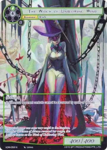 The Witch of Unblowing Wind (Full Art) (ADW-059), Assault into the Demonic World — Force of Will card price