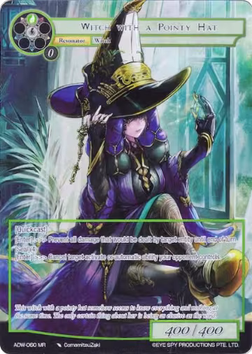 Witch With A Pointy Hat (Full Art) (ADW-060), Assault into the Demonic World — Force of Will card price