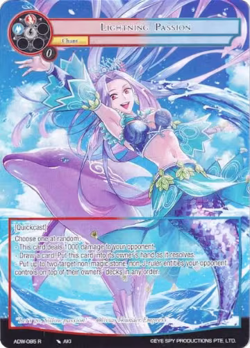 Lightning Passion (Full Art) (ADW-085), Assault into the Demonic World — Force of Will card price