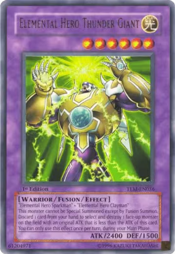 Elemental HERO Thunder Giant (TLM-EN036), The Lost Millennium — Yu-Gi-Oh! card price