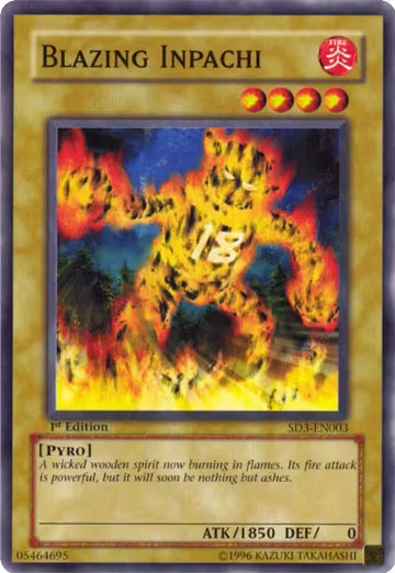 Blazing Inpachi (SD3-EN003), Structure Deck: Blaze of Destruction — Yu-Gi-Oh! card price