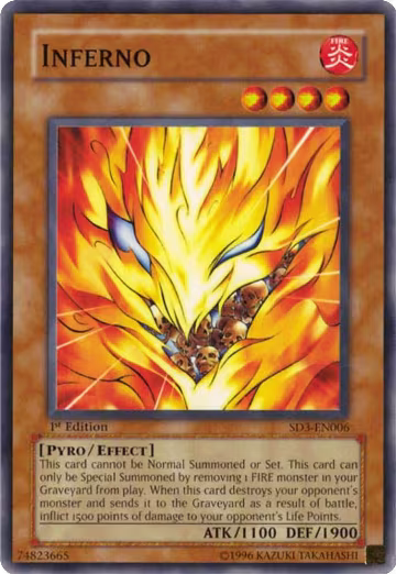 Inferno (SD3-EN006), Structure Deck: Blaze of Destruction — Yu-Gi-Oh! card price