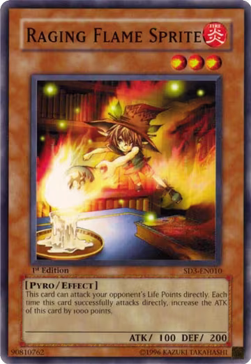 Raging Flame Sprite (SD3-EN010), Structure Deck: Blaze of Destruction — Yu-Gi-Oh! card price