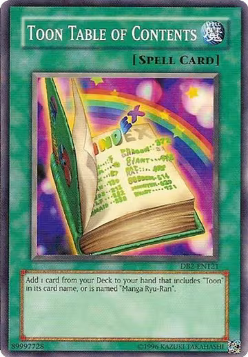 Toon Table of Contents (DB2-EN121), Dark Beginning 2 — Yu-Gi-Oh! card price